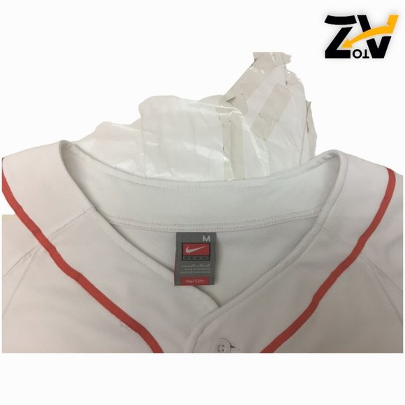 Nike Jersey Size M Beavers White Nike Fit Dry Short Sleeves Button Down - Picture 9 of 14